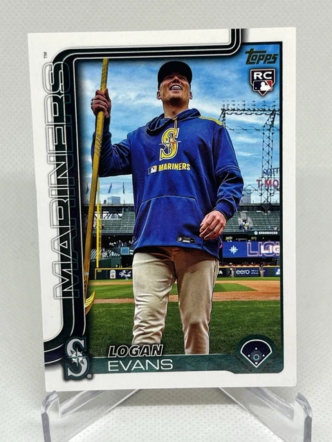2025 Topps Update Logan Evans #US302 RC GOLDEN MIRROR SSP