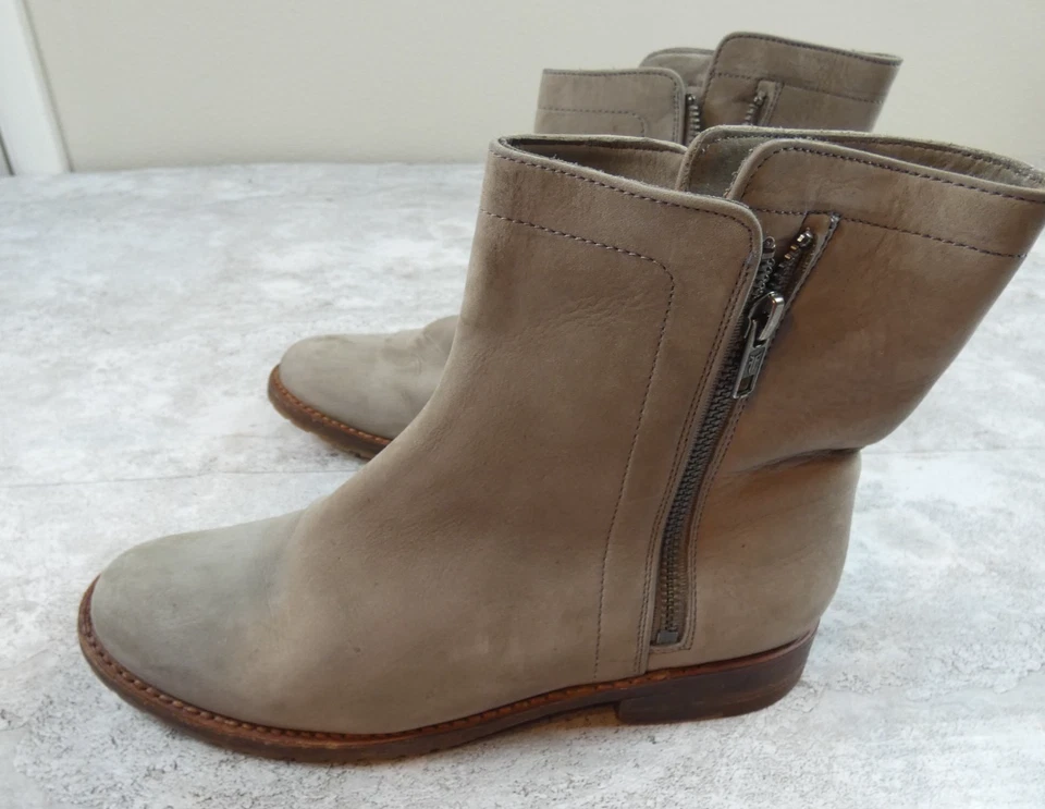Frye Bootie Womens 10 Grey Suede Leather Rugged Bhoho Southwestern Casual Zip Up - Image 4 of 4