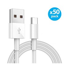 50-PACK USB to USB-C Cable Type C Charger Regular Charging & Data Sync Cable ...