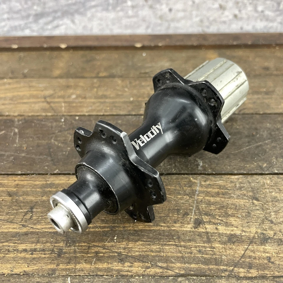 Buje trasero Velocity 20h bicicleta de carretera Shimano/SRAM HG buje libre negro freno de llanta QR Foto 2 de 4