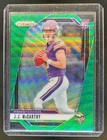 2024 Panini Prizm J.J. McCarthy RC Green Wave Rookie #400 Vikings