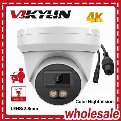 Vikylin 8MP 4K IP Full-color Security Camera Built-in Mic POE Outdoor IP67 MD US