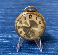 Waltham Pocket Watch 17 Jewels 10K Rolled Gold Plate Parts or Repair 49B