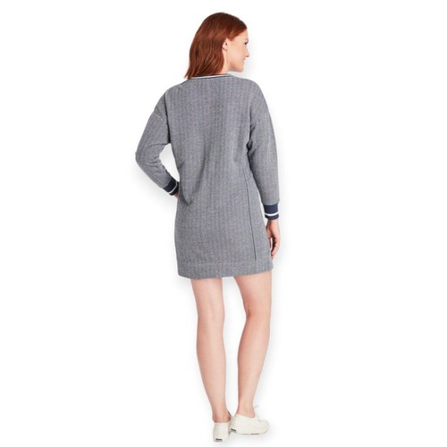 Abito felpa Vineyard Vines Varsity TAGLIA M blu erica manica lunga tasca - Foto 2 di 12
