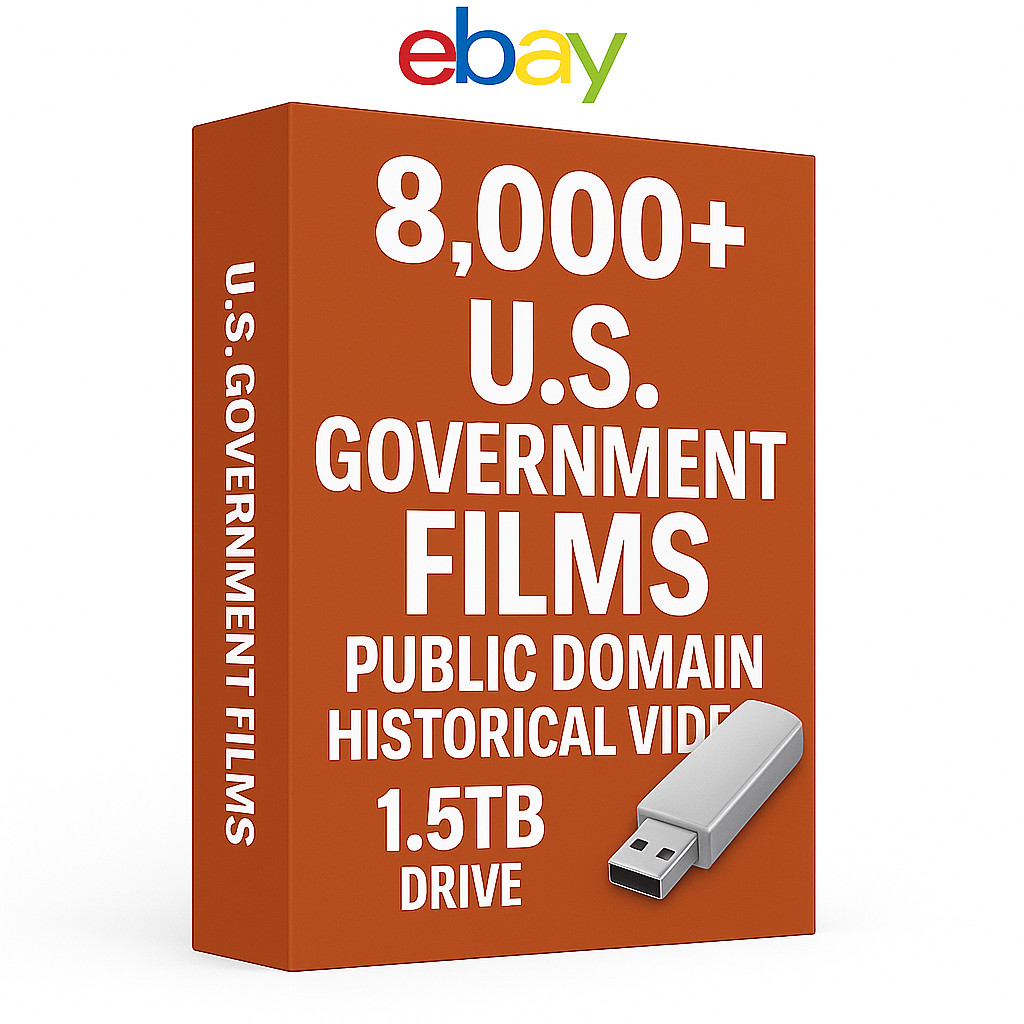 8,000+ U.S. Government Films &ndash; 1.5TB Drive &ndash; Public Domain Historical Video