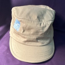 Flexfit Army Cap Hat Beige Solid Pattern Men s Size L/XL Cadet Military Style