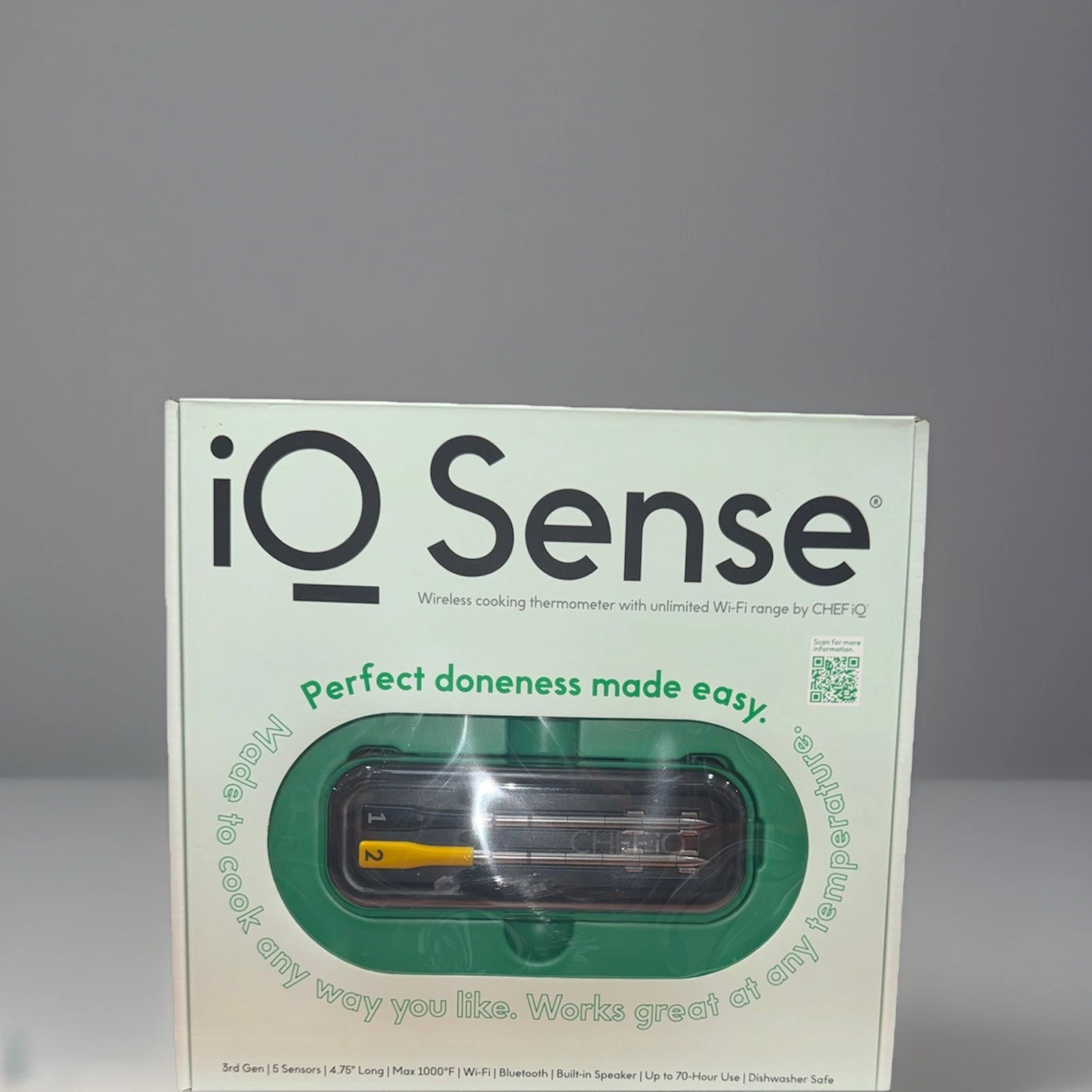 iO Sense Wireless Cooking Thermometer with Unlimited Wi-Fi Range by CHEF iQ Gen3