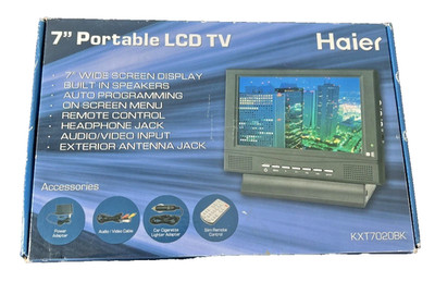 Haier 7'' Widescreen Portable LCD TV KXT7020BK Television New Open Box