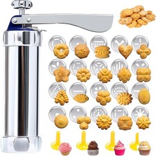 Cookie Press Gun Cookie Maker Machine with 20 Discs 4 Piping Tip for Baking Cake