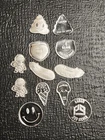 Lot of 10 One - 1 gram Ea. .999 Silver “EMOJI”Bars Rounds - Mix Of Designs #1127