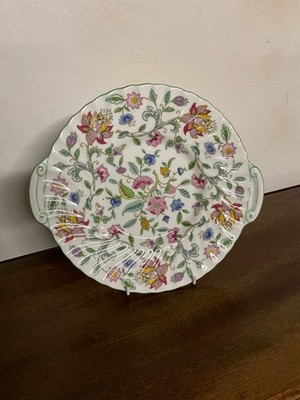 Minton Haddon Hall Kuchenteller (Brotteller) grüner Rand erste Qualität TOP!