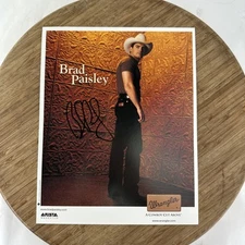 Brad Paisley Signed Autograph 8x10 promo publicity photo Wrangler Advertising