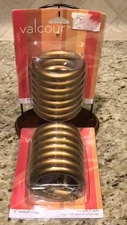 Valcour 2” Gold-Tone Drapery Wooden Rings for 2” Diameter Pole - Set of 2