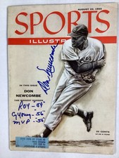 Don Newcombe Signed Sports Illustrated 8/22/55 Dodgers ROY CY MVP Autograph JSA