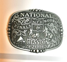 NFR National Finals Rodeo Belt Buckle 2006 Montana Silversmiths Bull Riding
