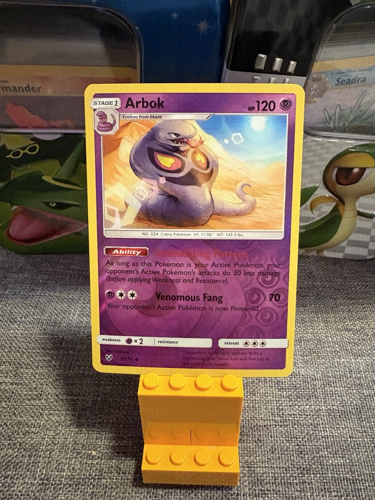 Pokemon - Arbok - 37/73 - Uncommon - Reverse Holo - Sun & Moon Shining Legends -