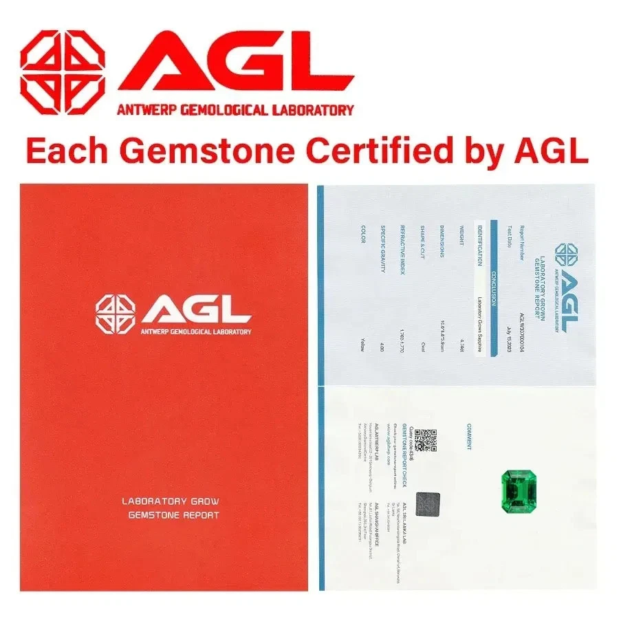 Lab Grown Colombia Emerald Emerald Cut Gemstone Loose Stone With AGL Certificate - Image 4 of 4