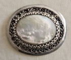 Sterling Silver (925 BA) Mother of Pearl Pin/Pendant — photo 2