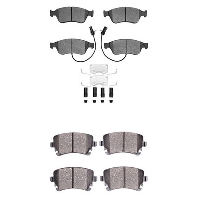 For Audi S8 07-09 Semi-Metallic Semi-Metallic Front & Rear Brake Pad Set