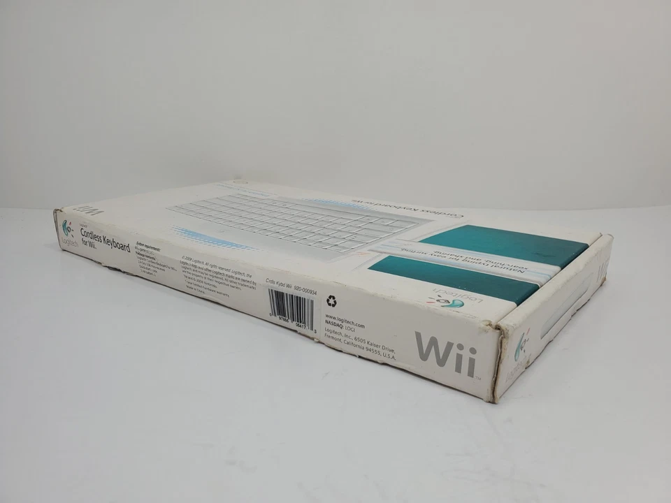Nintendo Wii Logitech Cordless Wireless Keyboard 920-000934 w/ Dongle Receiver - Изображение 3 из 4