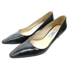 Rare Prada Patent Leather Pumps Black Size EU35.5/US5.5 Shoes