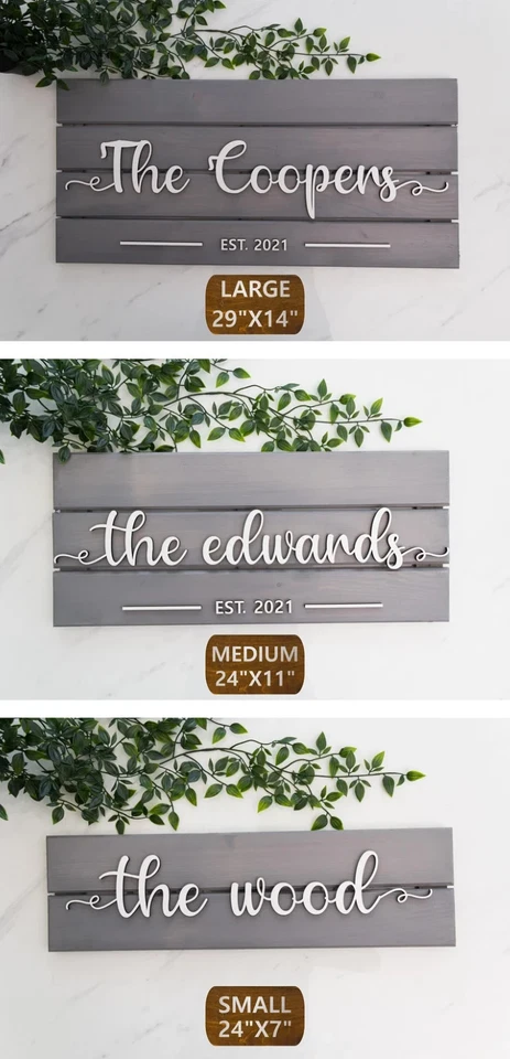 Home Decor, Personalized Gift, Housewarming gift, Wall Art, 3D Sign, Family Last - Image 2 of 4