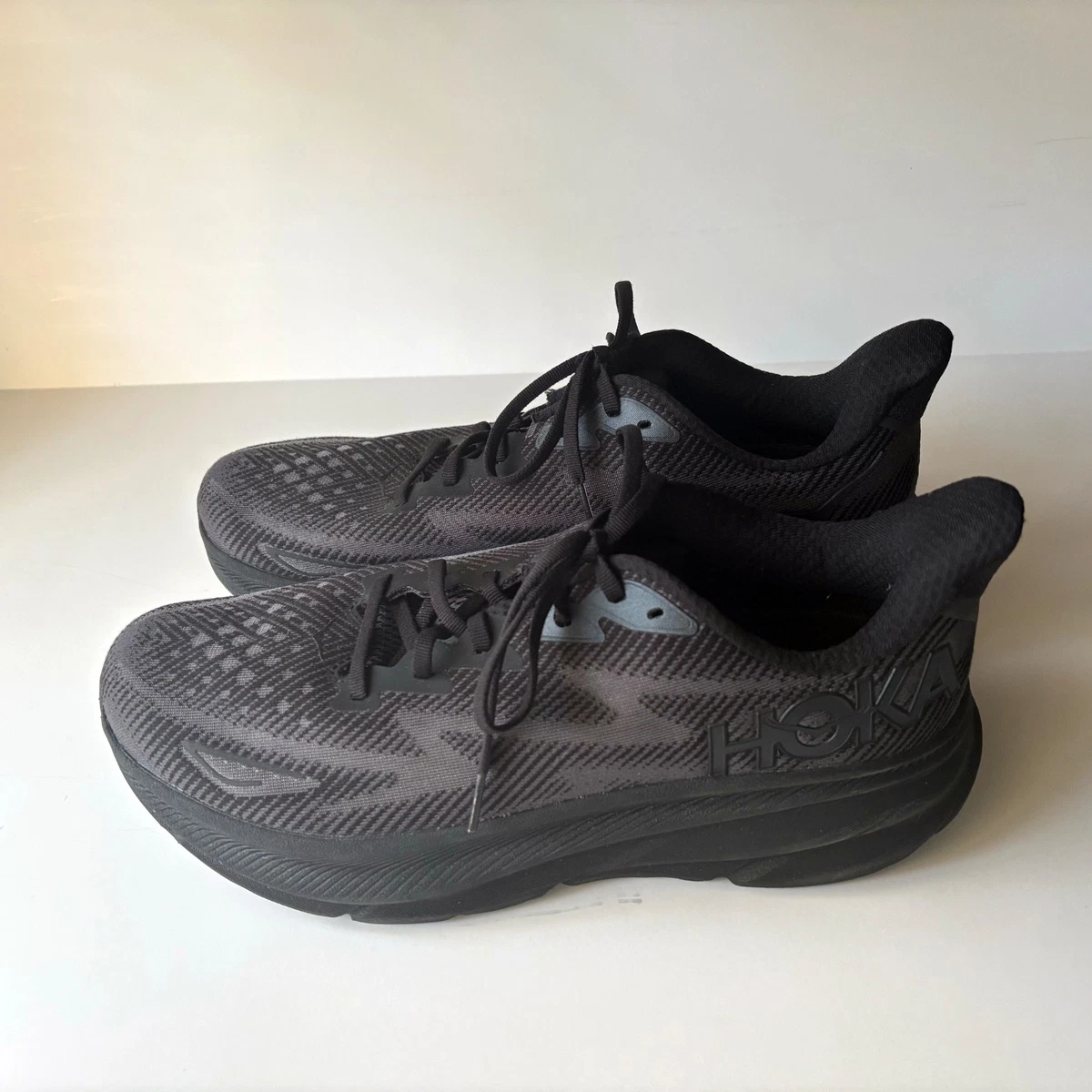 Hoka Clifton 9 GTX Mens Black Waterproof Running Shoes 1141470 BBLC Size 10.5D Hoka One One HOKA Clifton 9 GORE-TEX Triple Black for sale  main image 3