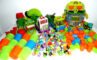 MOOSE LOT TRASH PACK DUMP GAME TRUCKS 100 TRASH CANS 144 TRASHIES WHEELIE NINJAS