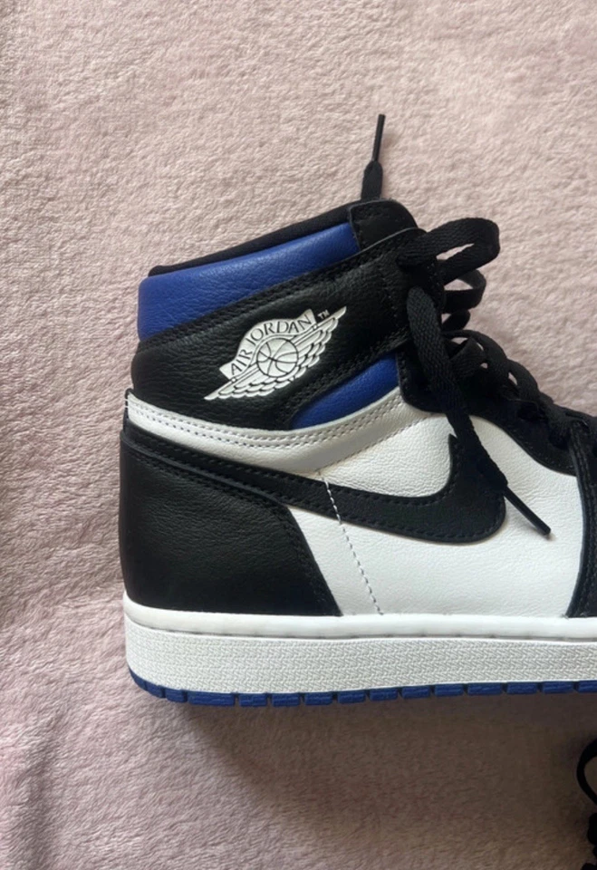 Nike Air Jordan 1 Retro High Royal Toe Mens Basketball Shoes Trainers Size UK 7, photo 2 of 5