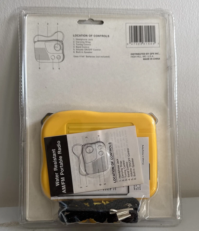 Vintage Sports GPX AM FM Portable Radio Model A315 Water Resistant - Brand New - Image 2 of 3