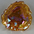 VTG Indiana Glass Amberina Iridescent Loganberry Carnival Glass Bowl Candy