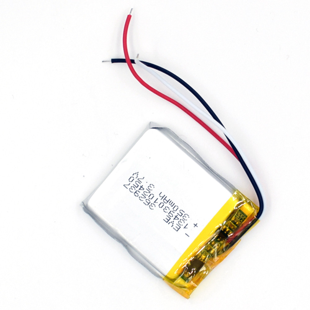 3.7V 350mAh Rechargeable Battery 362937 3wire Li-Polymer Li Po for GPS Recorder