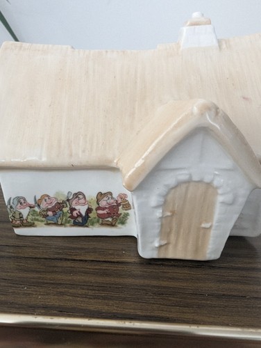 Rare Aynsley Disney Snow White Cottage Bone China Money Box, Saving, Fairytale