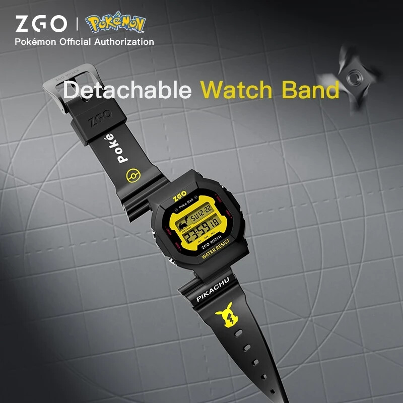 ZGO x Pokémon Electronic Watch Pikachu Male Student Junior High
