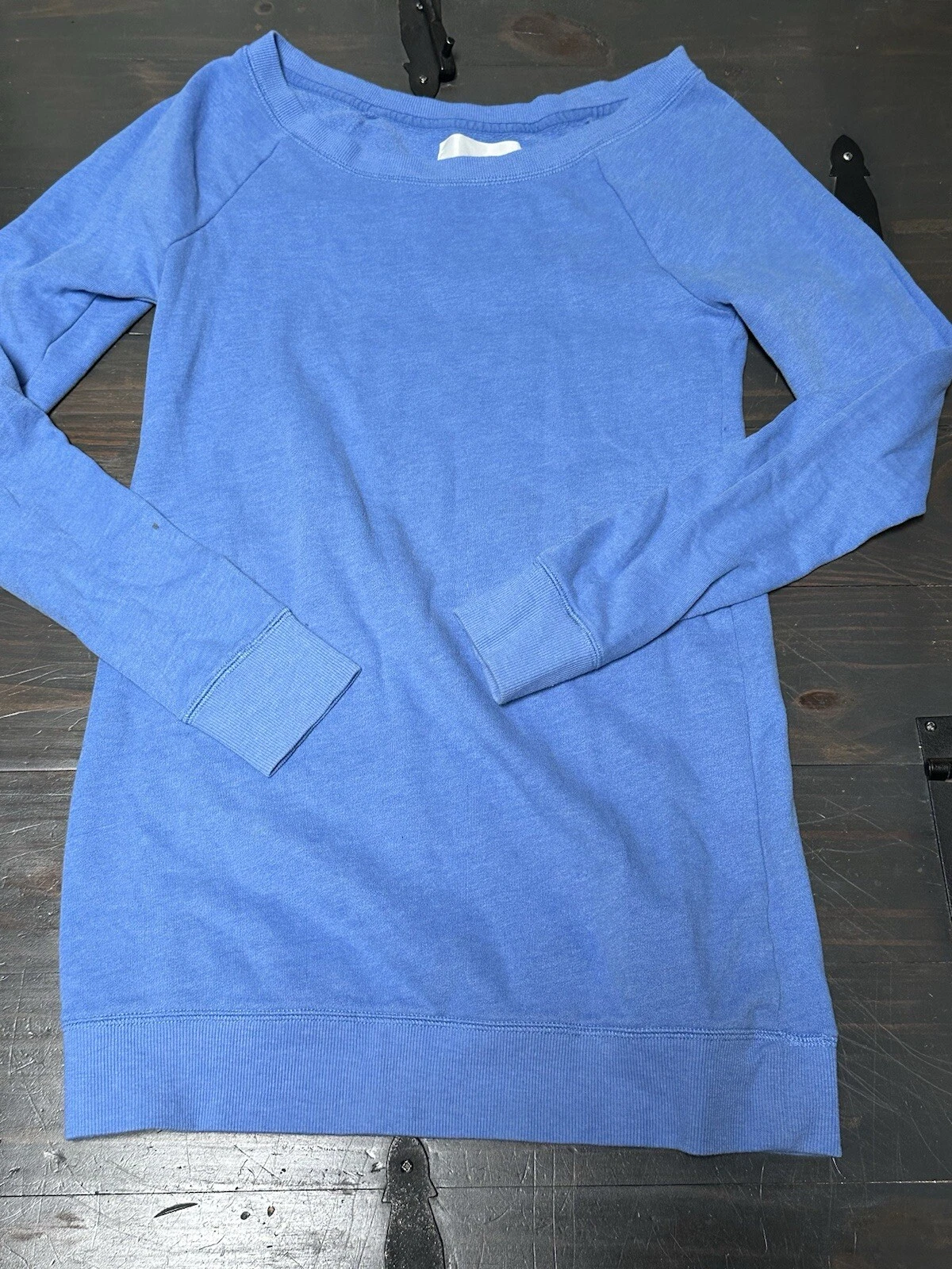 UNDERCOVER Victoria Secret Felpa Donna Abito Blu Tunica Scoop Manica Lunga Taglia S