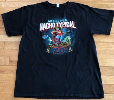 Mexico Joe's Nacho Typical Mexi Joint 29th Anniversary 2016 Black T-Shirt Size L