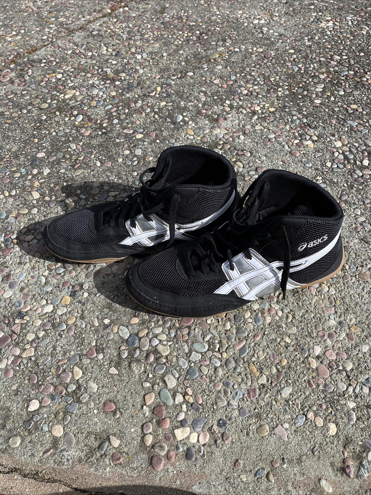 ASICS J902Y Matflex 13 Black Mesh Wrestling MMA Mid B… Gem