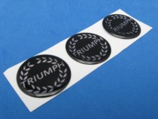 TRIUMPH DOMED DECAL EMBLEM STICKER SET OF THREE 212
