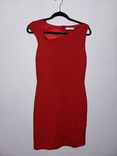 Red knee length smart mango suit dress thick material 