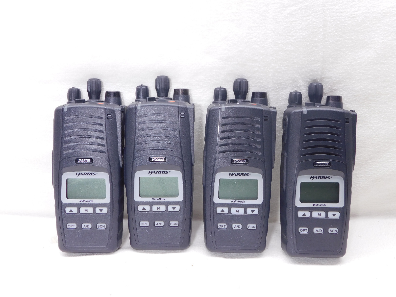Lot of 4 Harris P5500 EX55-PBU8B Provoice digital portable radios