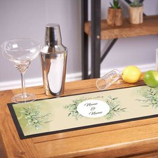 BritishMadeGifts Ma&szlig;geschneiderte Hochzeits-Barmatte Mit Namens- & Datumsdruck