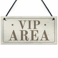 Hanging VIP AREA Bar Sign Novelty Home Bar Garden Signs Funny Home Decor Gift