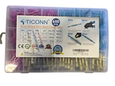 TICONN 600Pcs Solder Seal Wire Connectors Heat Shrink Butt Connectors Waterproof