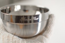 HerbaFlow Stainless Steel Shaving Bowl, lathering bowl