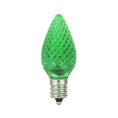 24 Pack Sunlite C7/3LED/0.4W/C/G/6PK LED Candelabra Based C7 Lamp, Green - Image 2 of 2