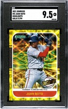 2021 Donruss HI3 Juan Soto Highlights GOLD /99 SGC 9.5 MINT+