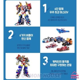 TOBOT V MASTER V Big Size Robot 6 types of vehicles into combination Korean TV