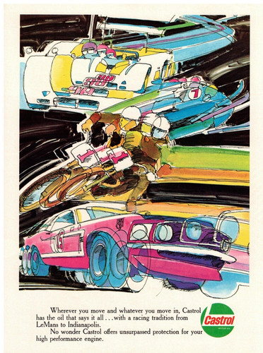 1970 Castrol Motor Oil Vintage Magazine Ad