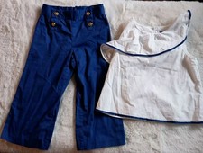 janie and jack Size 4 Blue Sailer Pants And Top