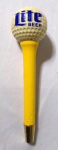 Miller Lite Beer Golf Ball Tee Tap Handle